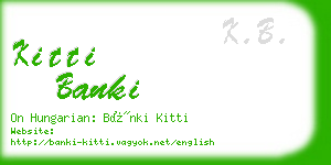 kitti banki business card